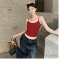 FakeTwo-Piece Pleated Waist-Slimming Vest